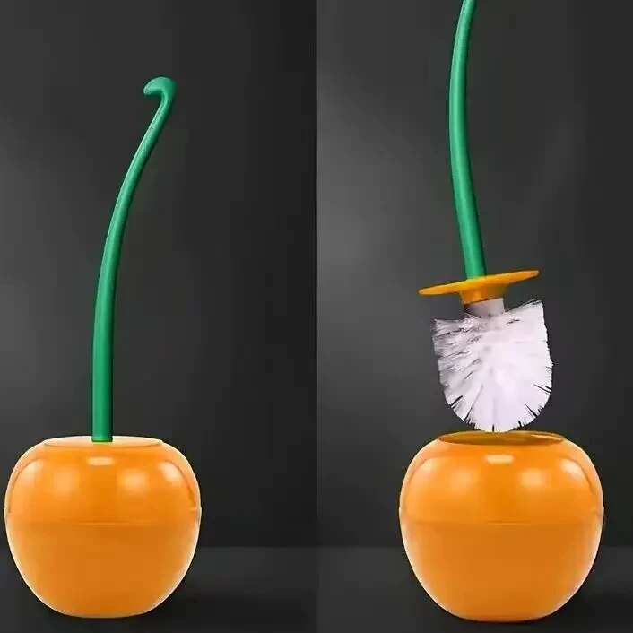 Creative Lovely Cherry Shape Lavatory Toilet Brush Set