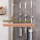 Self-Adhesive Mop Holder No-Drill Wall-Mounted Storage Rack