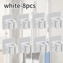 Self-Adhesive Mop Holder No-Drill Wall-Mounted Storage Rack