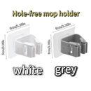 Self-Adhesive Mop Holder No-Drill Wall-Mounted Storage Rack