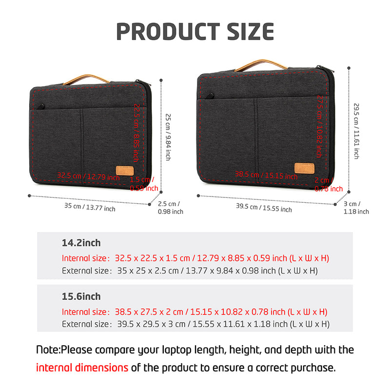 Shockproof Computer Briefcase Travel Business Notebook Pouch