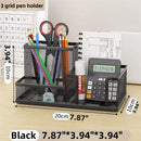 Mesh Desk Organizer Office Supplies Caddy with Pencil Holder and Storage Baskets