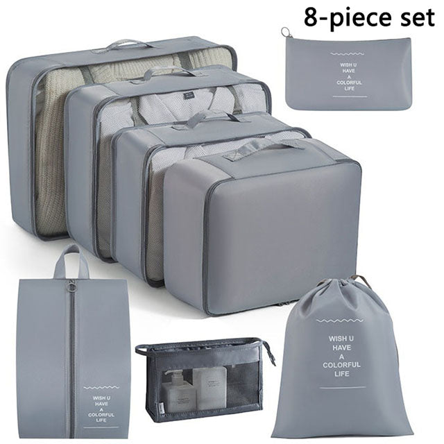 Travel Storage Bag Set Clothing Sorting Bags Packing Cubes