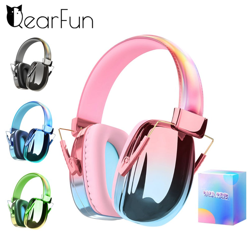 Fashionable Electroplated Earmuffs Kids Hearing Protector Anti-noise Headphones
