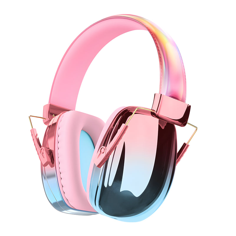 Fashionable Electroplated Earmuffs Kids Hearing Protector Anti-noise Headphones