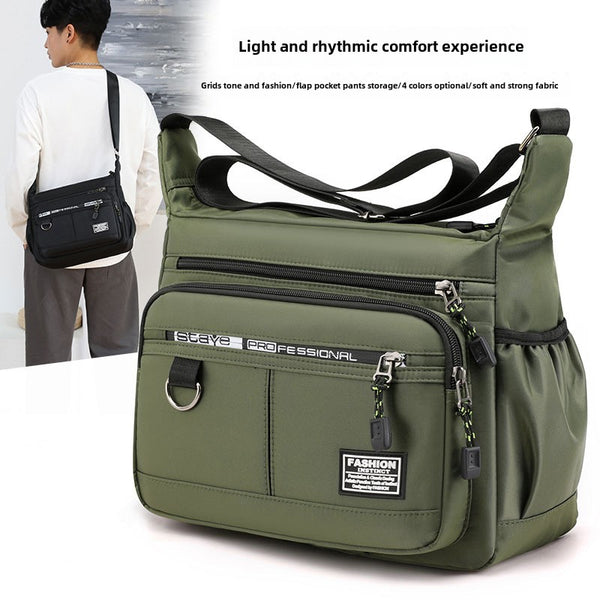 Men's Casual Multi-layer Pocket Fashion Single Shoulder Crossbody Messenger Bag