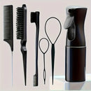 6pcs Set Hair Brush Set Hairdressing Spray Bottle Edge Control Hair Brush