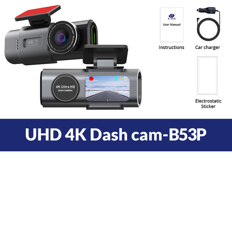 4K UHD Recording Car Camera DVR Night Vision Video Recorder