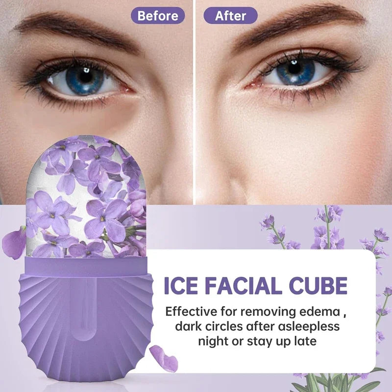 Face Roller Ice Cube Beauty Massage Silicone Ice Mold