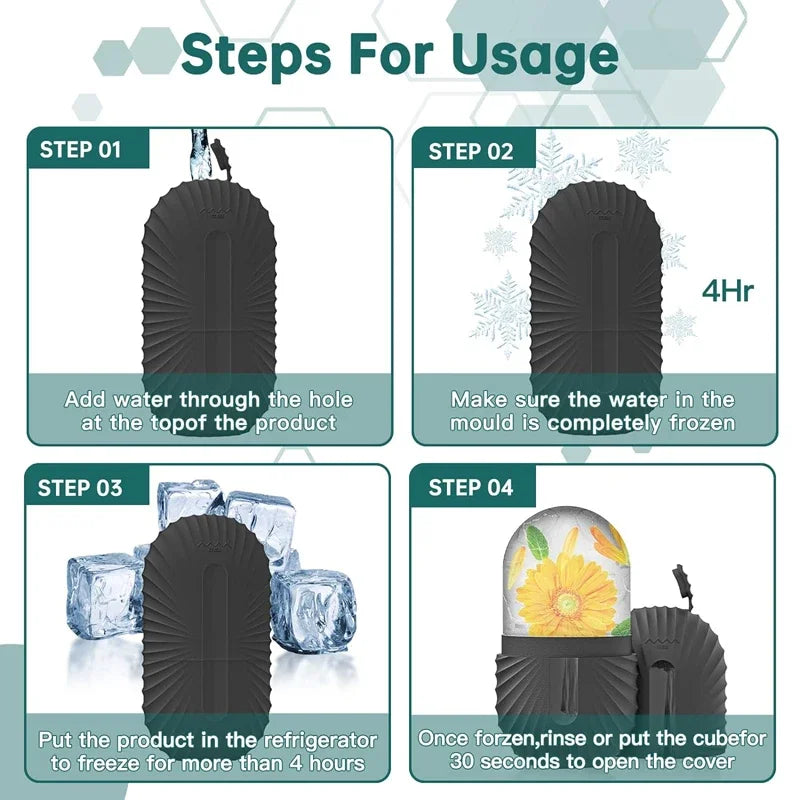 Face Roller Ice Cube Beauty Massage Silicone Ice Mold