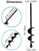 Garden Auger Spiral Drill Bit With 3/8" Hex Drive Drill
