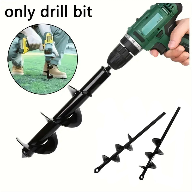 Garden Auger Spiral Drill Bit With 3/8" Hex Drive Drill