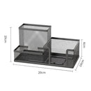 Mesh Desk Organizer Office Supplies Caddy with Pencil Holder and Storage Baskets