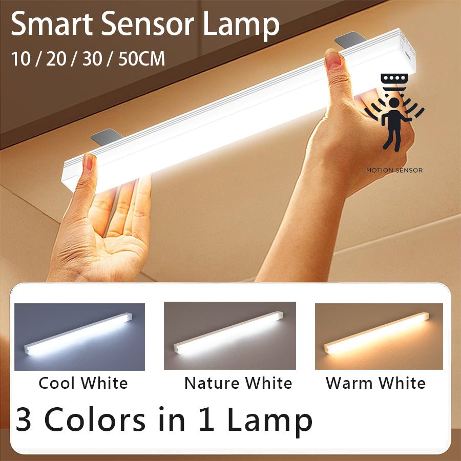 USB Rechargeable Motion Sensor LED Bar Light