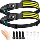 COB LED Headlamp Induction Head Lamp Outdoor Camping Fishing Sensor Headlight