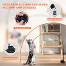 Long Suction Cup Pole Interactive Bell and Feather Wand Cat Teaser Toy