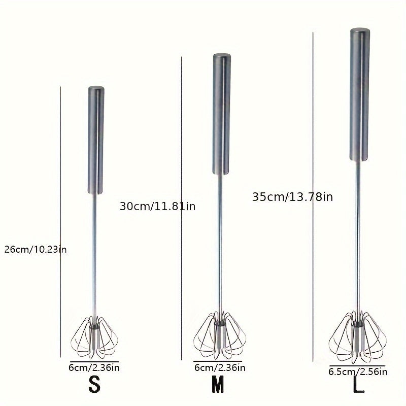 Stainless Steel Egg Beater Durable Semi-Automatic Mixer