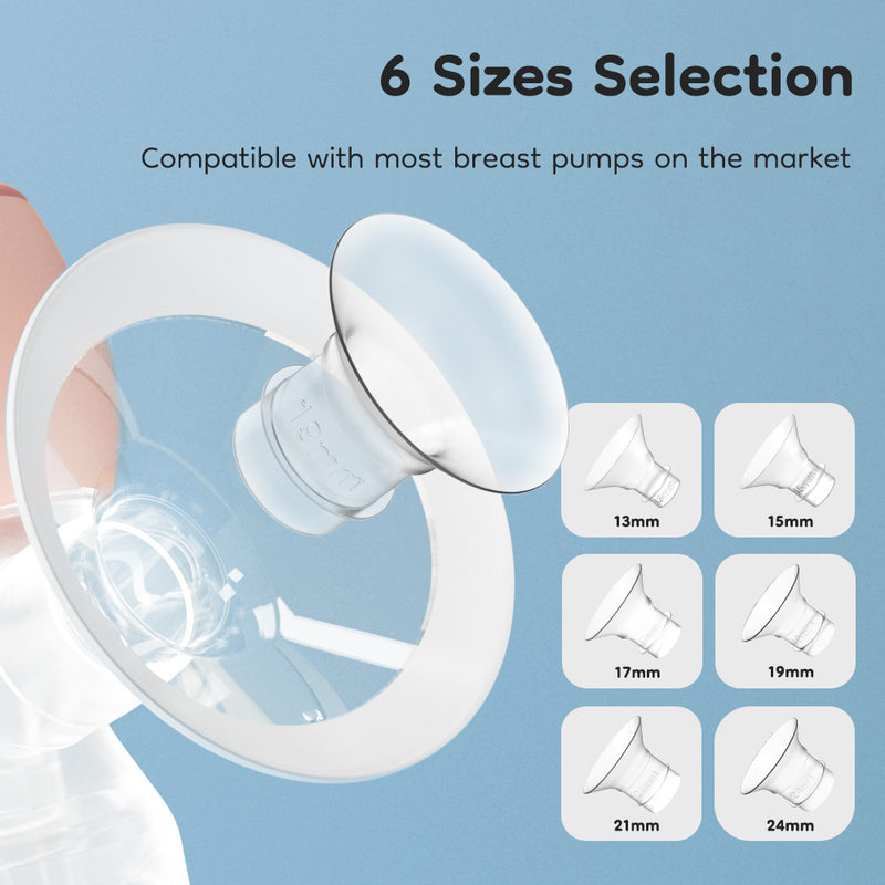 Electric Breast Pumps Nipple Tunnel Narrow Connector Silicone Flange Inserts