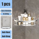 No Drill Wall Mounted Shower Corner Rack Bathroom Kitchen Accessories