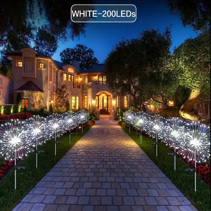 Solar Fireworks Lights Outdoor Waterproof Solar Garden Lights