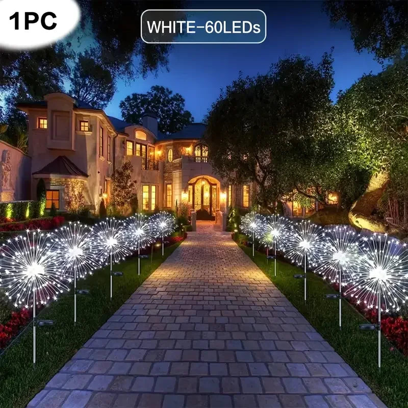 Solar Fireworks Lights Outdoor Waterproof Solar Garden Lights