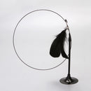 Long Suction Cup Pole Interactive Bell and Feather Wand Cat Teaser Toy