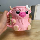 3D Printed Highland Cow Ice Pint Holder Dessert Cup