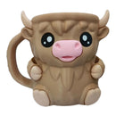 3D Printed Highland Cow Ice Pint Holder Dessert Cup