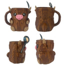 3D Printed Highland Cow Ice Pint Holder Dessert Cup