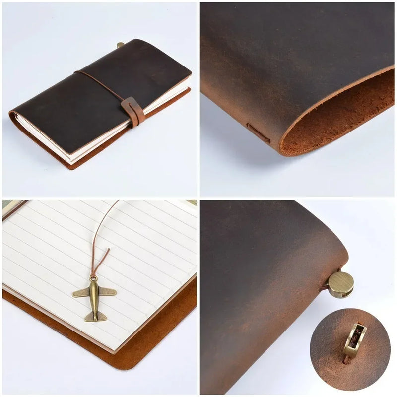 Handmade Vintage Cowhide Diary Journal Sketchbook Planner