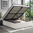 Double Size Boucle Gas Lift Bed Frame with Mattress Set