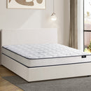 Double Size Boucle Gas Lift Bed Frame with Mattress Set