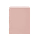 Pink Bedside Table Nightstand with Two Drawers Storage Cabinet