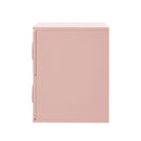 Pink Bedside Table Nightstand with Two Drawers Storage Cabinet