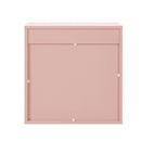 Pink Bedside Table Nightstand with Two Drawers Storage Cabinet