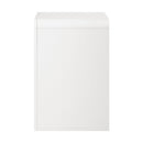 White Bedside Table Nightstand with Open Shelf
