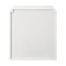 White Bedside Table Nightstand with Open Shelf