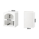 White Bedside Table Nightstand with Open Shelf