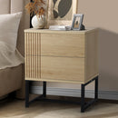 Metal Bedroom Bedside Tables with Two Drawers