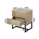 Metal Bedroom Bedside Tables with Two Drawers