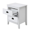 Vintage Bedside Table Nightstand with Two Drawers