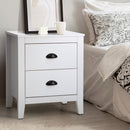 Vintage Bedside Table Nightstand with Two Drawers