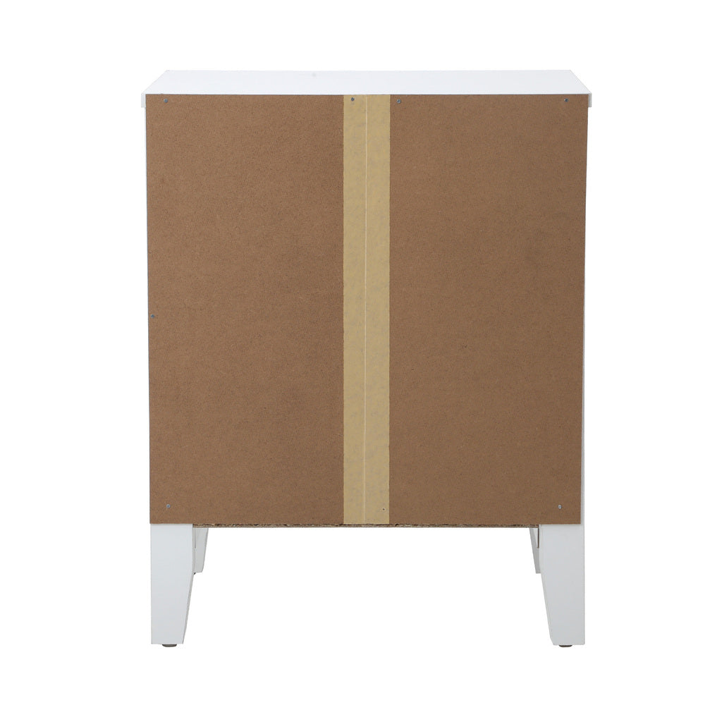Vintage Bedside Table Nightstand with Two Drawers