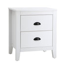 Vintage Bedside Table Nightstand with Two Drawers