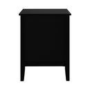 Black Bedside Table Nightstand with Three Drawers Side End