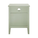 Green Bedside Table Nightstand with 2 Drawers and Storage Cabinet