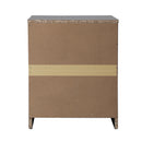 Black Bedside Table Nightstand with 2 Drawers