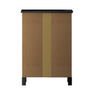 Black Hamptons Furniture Bedside Table with 3 Drawers