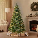1.8M 6FT Green LED Christmas Tree with Lights and Ornaments