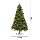 1.8M 6FT Green LED Christmas Tree with Lights and Ornaments